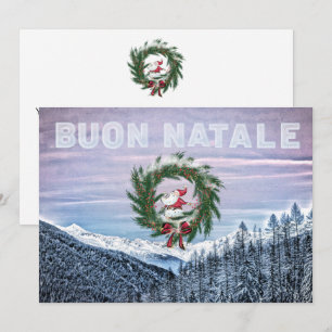 Convites * AP20 BEM COMO NATALE Língua Italiana Natal