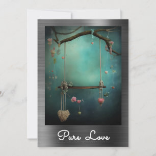 Convites *~* AP51 Namorados Romântico de Corações Swing Ser