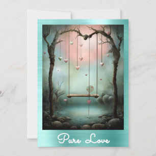 Convites *~* AP51 Namorados Romântico de Corações Swing Ser