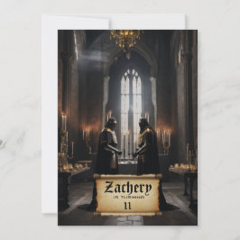 Convites *~* AP88 Castle Medieval Theme 2 KNIGHTS Aniversár