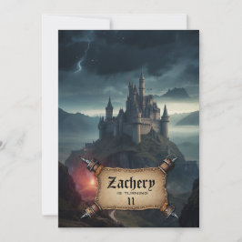 Convites *~* AP88 Castles Medieval Fantasy Birthday