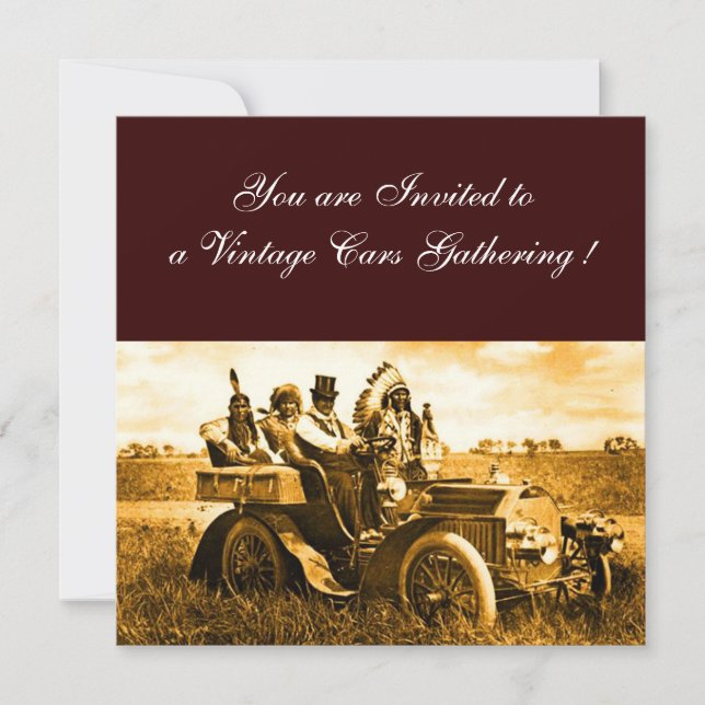 CONVITES APACHES E GERONIMO CONDUZINDO UM CARRO A MOTOR (Frente)