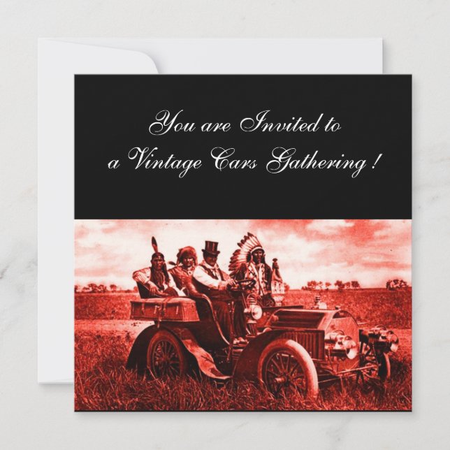 CONVITES APACHES E GERONIMO CONDUZINDO UM CARRO A MOTOR (Frente)