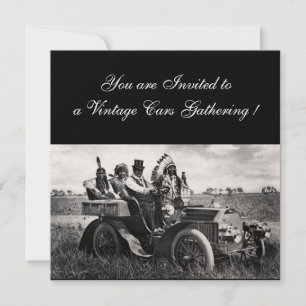 Convites APACHES E GERONIMO CONDUZINDO UM CARRO A MOTOR,cha