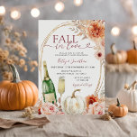 Convites Apaixonado Noivado de Bomba Floral de Marfim<br><div class="desc">Fall in Love Ivory Floral Pumpkin Noivado Cair no Love Ivory Floral Pumpkin Chá de panela Fall Pumpkin Invite,  outono</div>