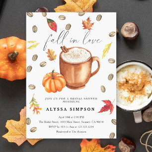 Convites Apaixonado Pumpkin Latte Chá de panela Invita