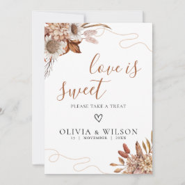 Convites Apaixonados | Boho Wedding Love is Sweet Sign