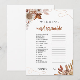 Convites Apaixonados   Jogo do Chá de panela Word Scramble