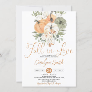 Convites Apaixonando o Chá de panela de outono de Abóbora