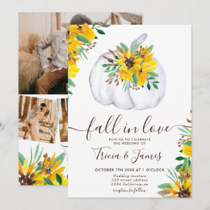 Convites Apaixonar as iniciais de fotos rústicas da abóbora