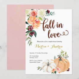 Convites apaixonar-se por casal de abóbora