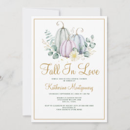 Convites Apaixonar-Se Pumpkin Greenery Chá de panela de out