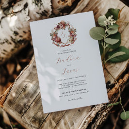 Convites Apaixone-se | Crista de Casamento de Flores de Out