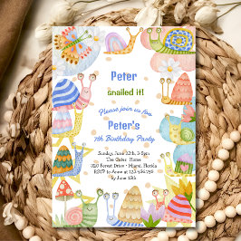 Convites Apanhou-o! Aniversário de caracol