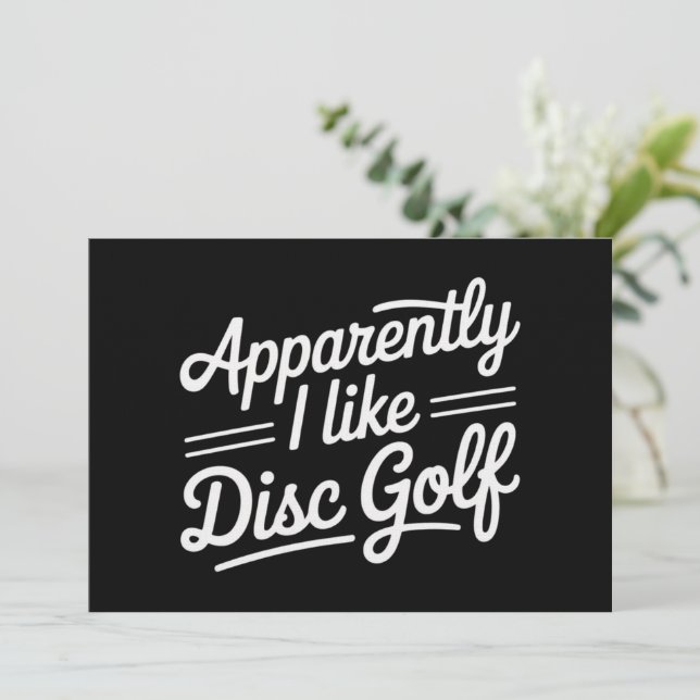 Convites Aparentemente Eu Gosto de Disco Golfe Amante do Go (Em pé/Frente)