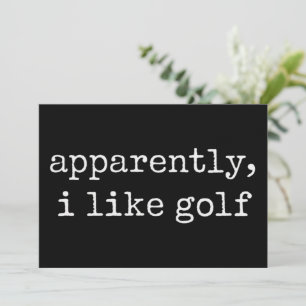 Convites Aparentemente, Eu Gosto de Golfe Amante do Golfe G