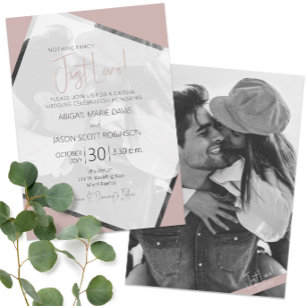 Convites Apenas Ame O Casamento Casual Minimalista Da Taupe