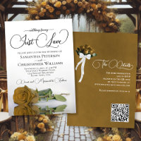 Apenas Ame O Elegante Casamento de Código QR Ochre