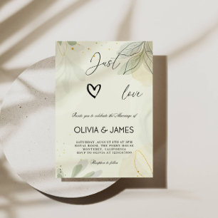 Convites Apenas Amor Casamento Elegante I