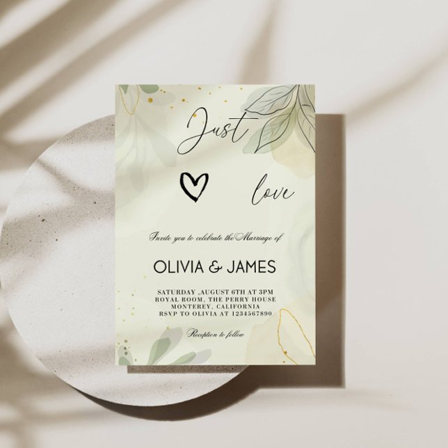 Convites Apenas Amor Casamento Elegante I (Criador carregado)