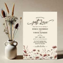 Convites Apenas Amor! Casamento Rustic Boho Chic Wildflower