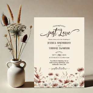 Convites Apenas Amor! Casamento Rustic Boho Chic Wildflower