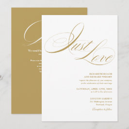 Convites Apenas Amor Elegante Código QR Casamento Script Do
