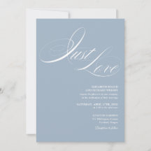 Apenas Amor Elegante Moderno Script Azul Poeirento