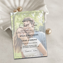 Convites Apenas Amor Foto Sobreposta Casamento