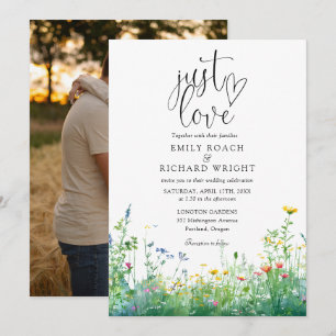 Convites Apenas Amor Script Flores Silvestres Foto Floral C