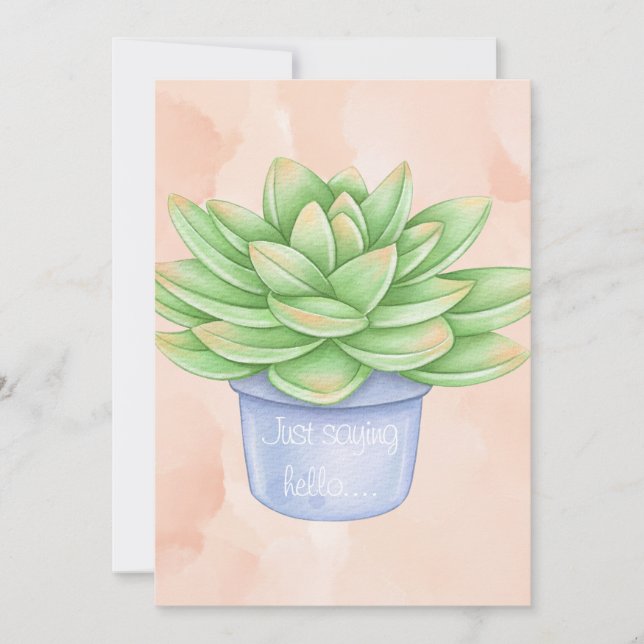 Convites Apenas dizendo olá...cartão (Frente)