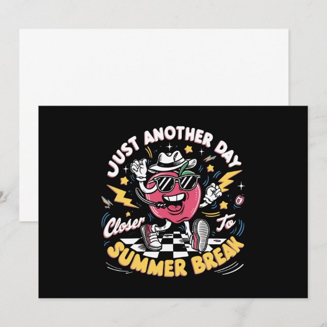 Convites Apenas Mais Um Dia Mais Próximo Das Férias De Verã (Frente/Verso)