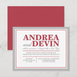 Convites APENAS para Recepção de Casamento Gray &