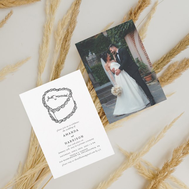 Convites Apenas Recepção de Bolo de Casamento de recem casa (Criador carregado)