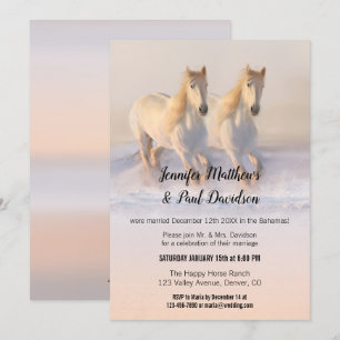 Convites Apenas Recepção de casamento de Cavalos de inver