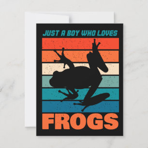 Convites Apenas Um Menino Que Adora Sapos - Retro Animal