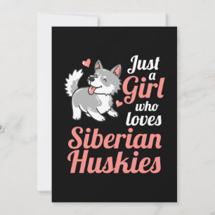 Convites Apenas Uma Garota Que Ama Husky Siberiano