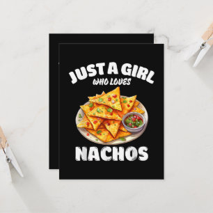 Convites Apenas Uma Garota Que Ama Nachos Amante de Comida