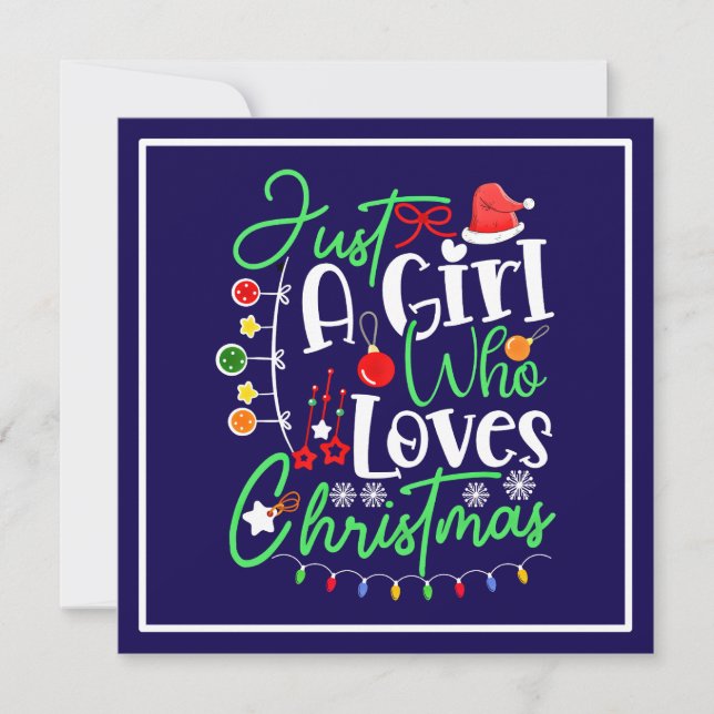 Convites Apenas Uma Garota Que Ama O Natal (Frente)