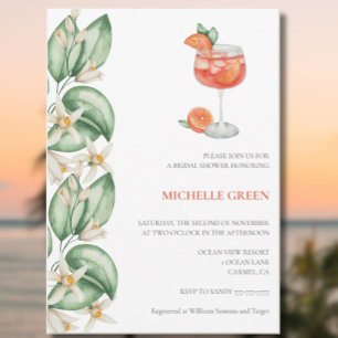 Convites Aperol Spritz Orange Chá de panela QR