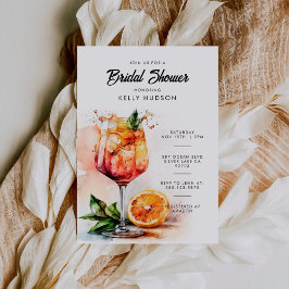Convites Aperol Spritz Watercolor Chá de panela