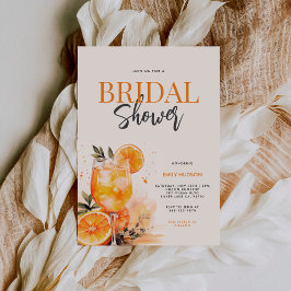 Convites Aperol Spritz Watercolor Chá de panela