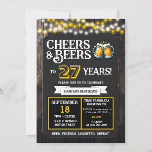 Convites Aplaudimos e Brindamos aos 27 Anos de Cervejaria