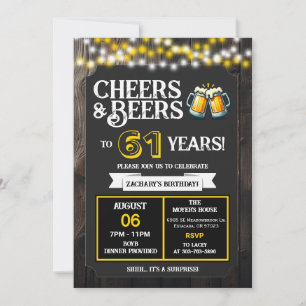 Convites Aplaudindo e Cervejas por 61 Anos de Surpresa no Q