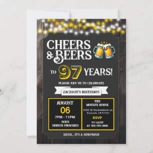 Convites Aplaudindo e Cervejas por 97 Anos de Surpresa no Q