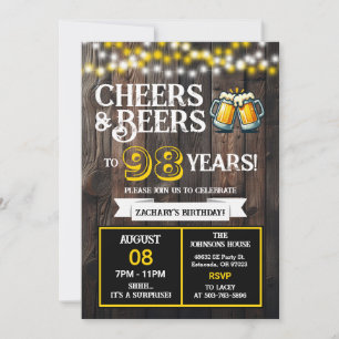 Convites Aplaudindo e Cervejas por 98 Anos de Surpresa no Q