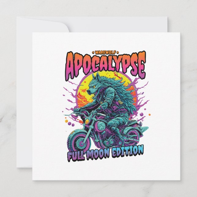 Convites Apocalipse de lobisomem (Frente)