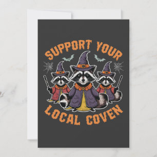 Convites Apoie Sua Aquelar Local Arisco Guaxinim de Hallowe