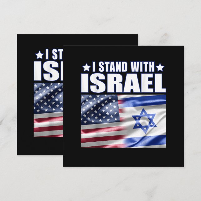 Convites Apoio a Israel Eu Estou com Israel  (Frente/Verso)