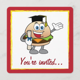 Convites Após a Graduação de Cook-Out com Cheeseburger